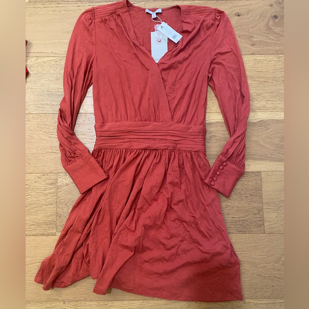 Joie Rust Long Sleeve Dress size S NWT*